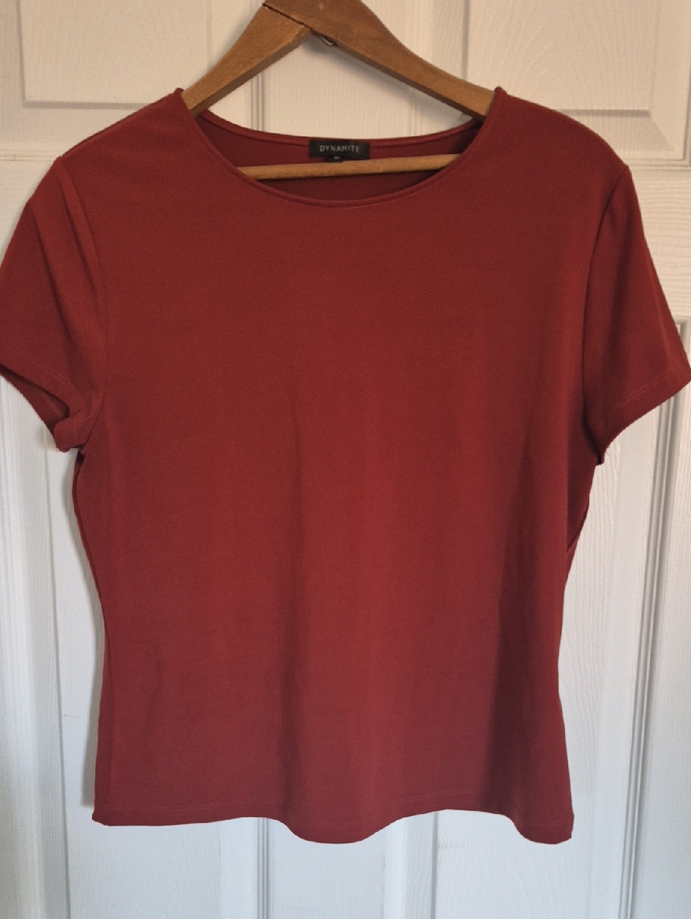 Dynamite Rust Red Crew Neck Short Sleeve Tee